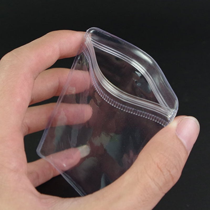 MITOB Self Seal Plastic Bags Zipper Lock Clear PVC Jewelry Packing Storage Bag for Zip Anti-oxidation Lock Poly Pouch (100, 7x11cm (2.7x4.3 inch)) - Image 2